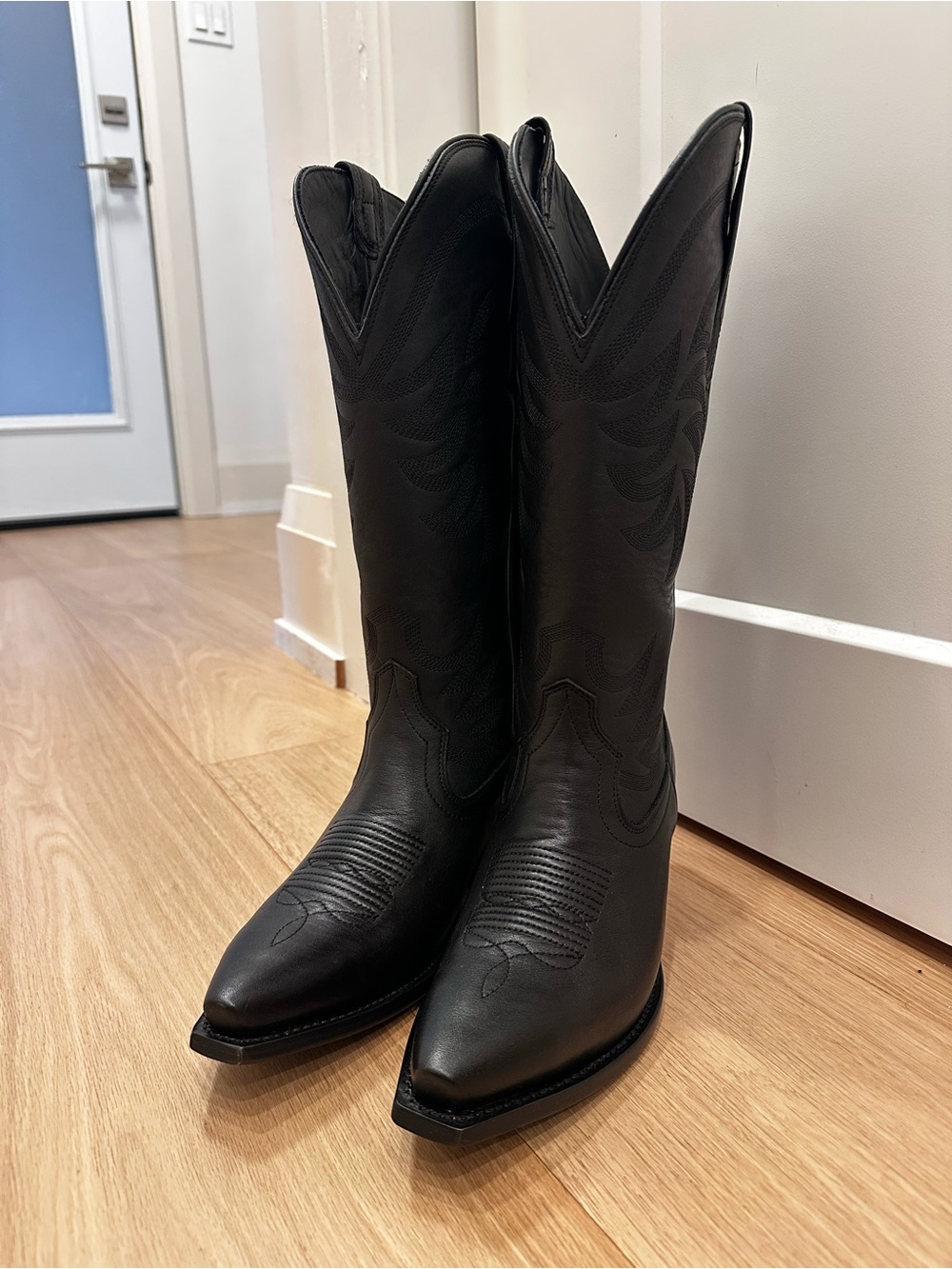 Tecovas Black Leather Western Boots